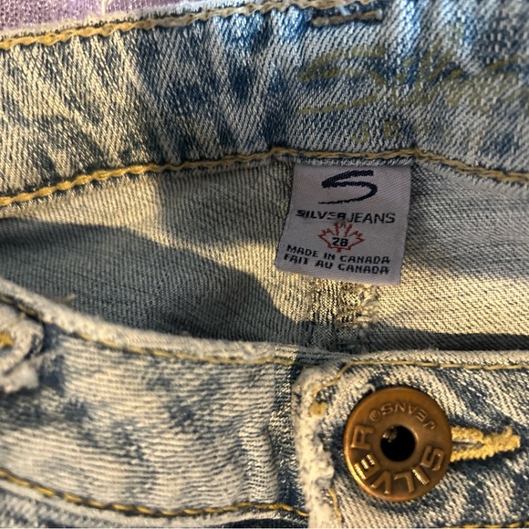 2000s/Y2K style low rise Silver distressed jeans!! ∞༺♡ super cute ♡༻✧ - Picture 3 of 6